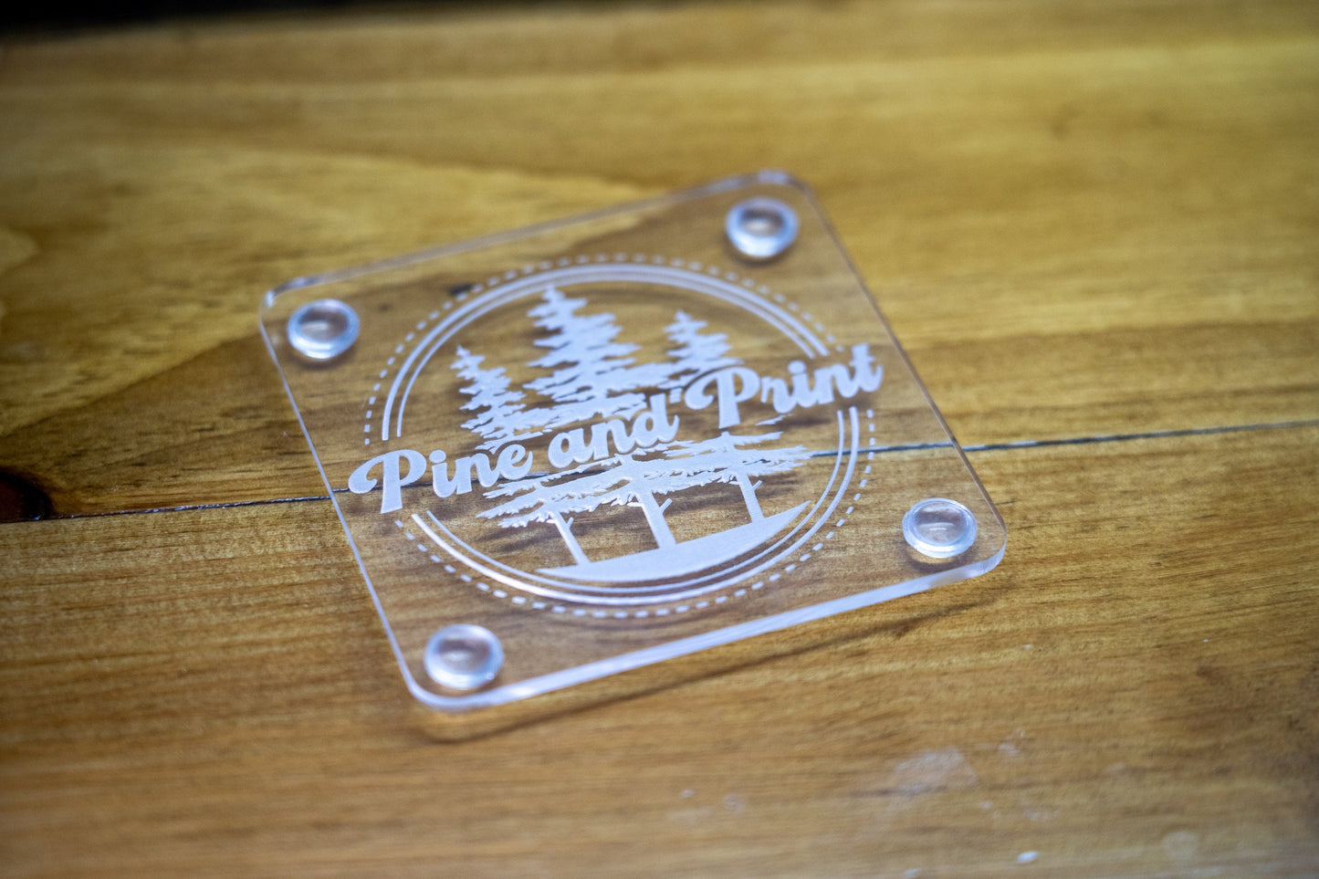 Your Logo On A Coaster - Personalized Clear Acrylic Coasters