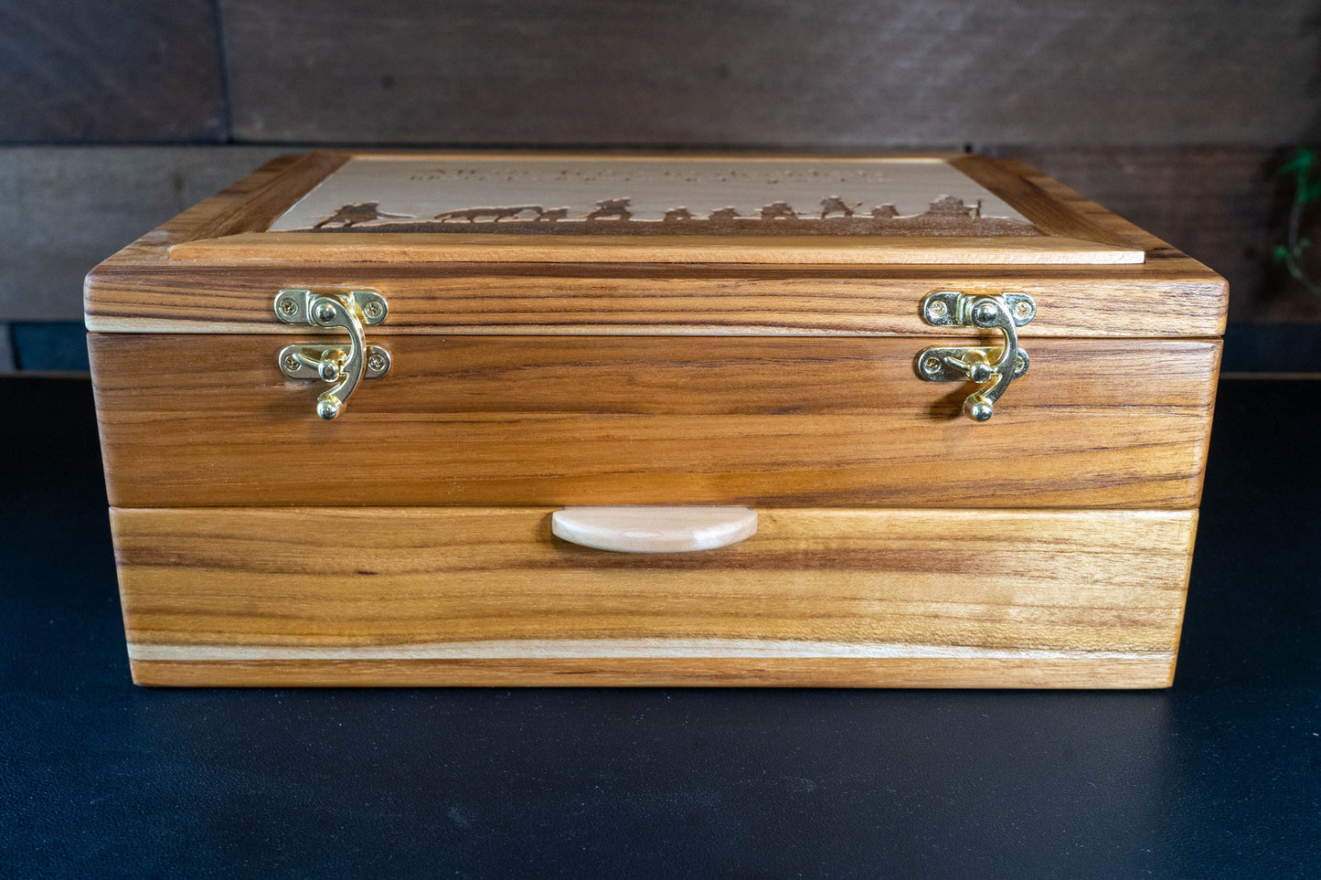 Handmade Adventure-Themed Custom Jewelry Box