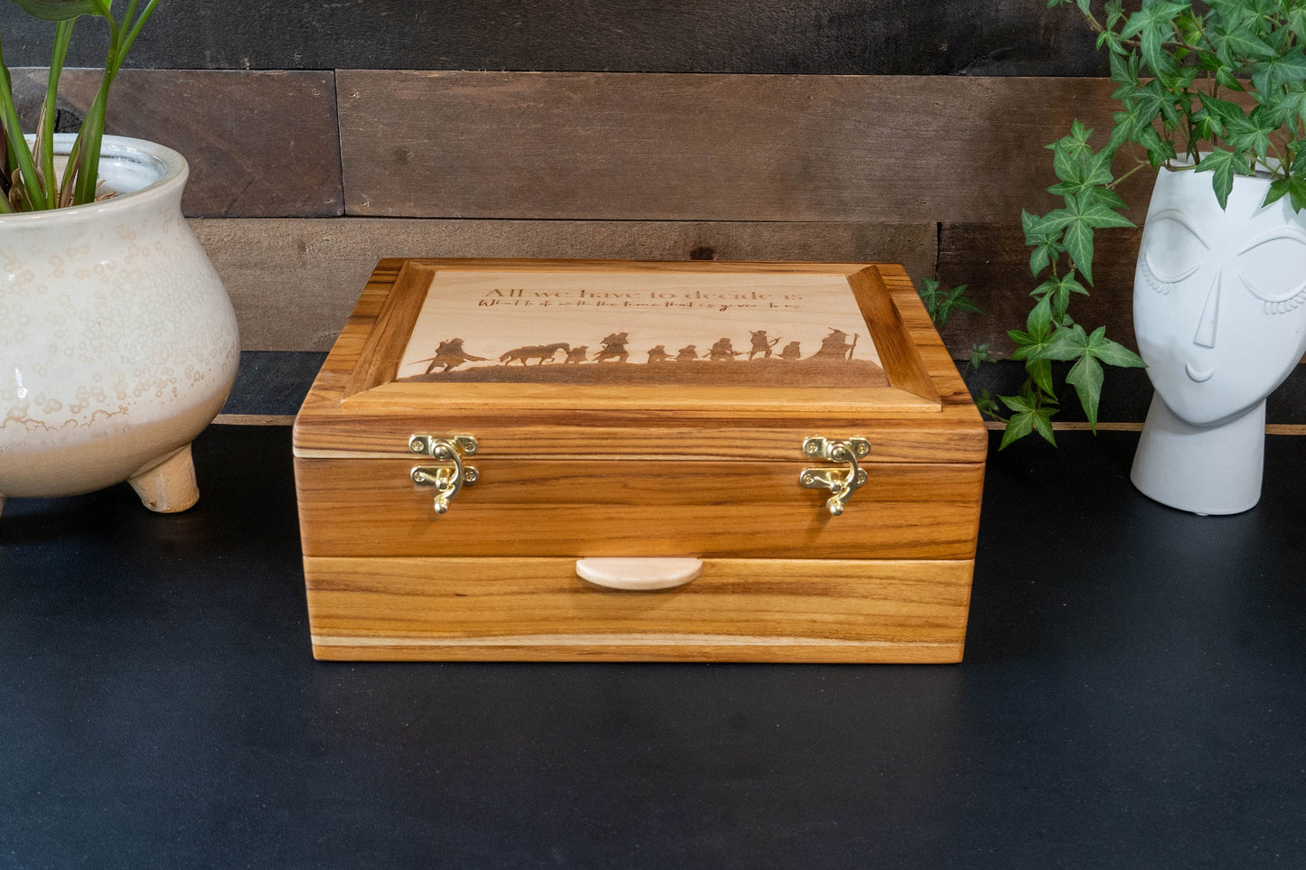 Handmade Adventure-Themed Custom Jewelry Box